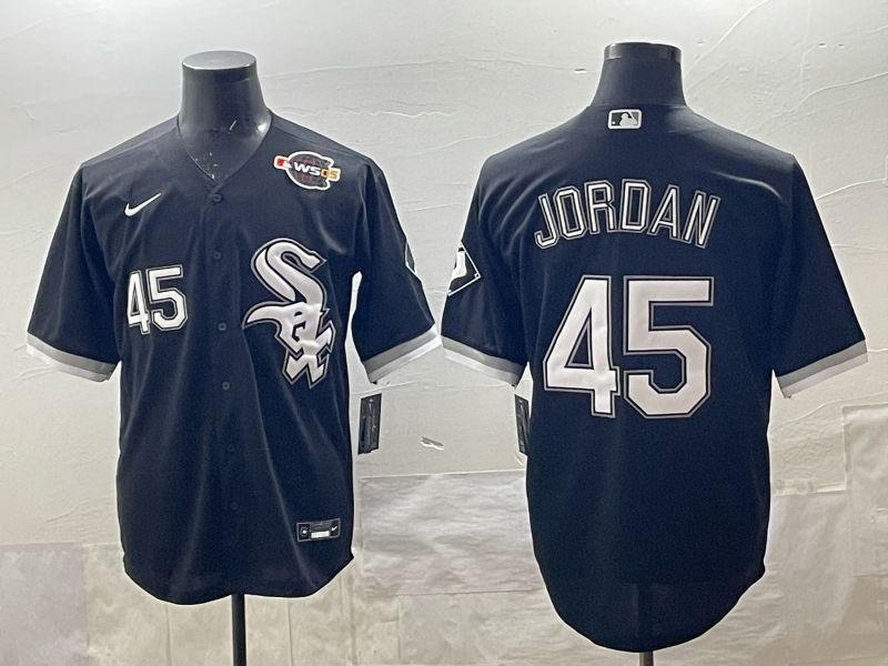 Men 2025 Chicago White Sox #45 Jordan Black Game Nike MLB Jersey style 06->chicago white sox->MLB Jersey